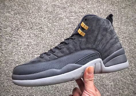 air jordan 12 suede grey